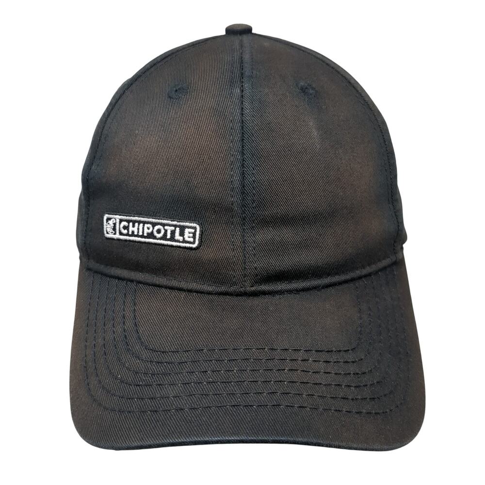 Chipotle Strapback Baseball Hat Black One Size Embroidered Loomstate